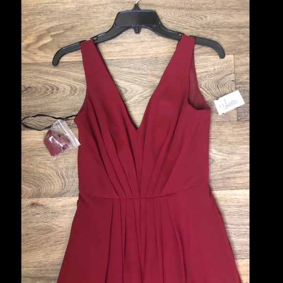 Social Bridesmaid Burgundy Dress #8157 - Picture 5 of 8